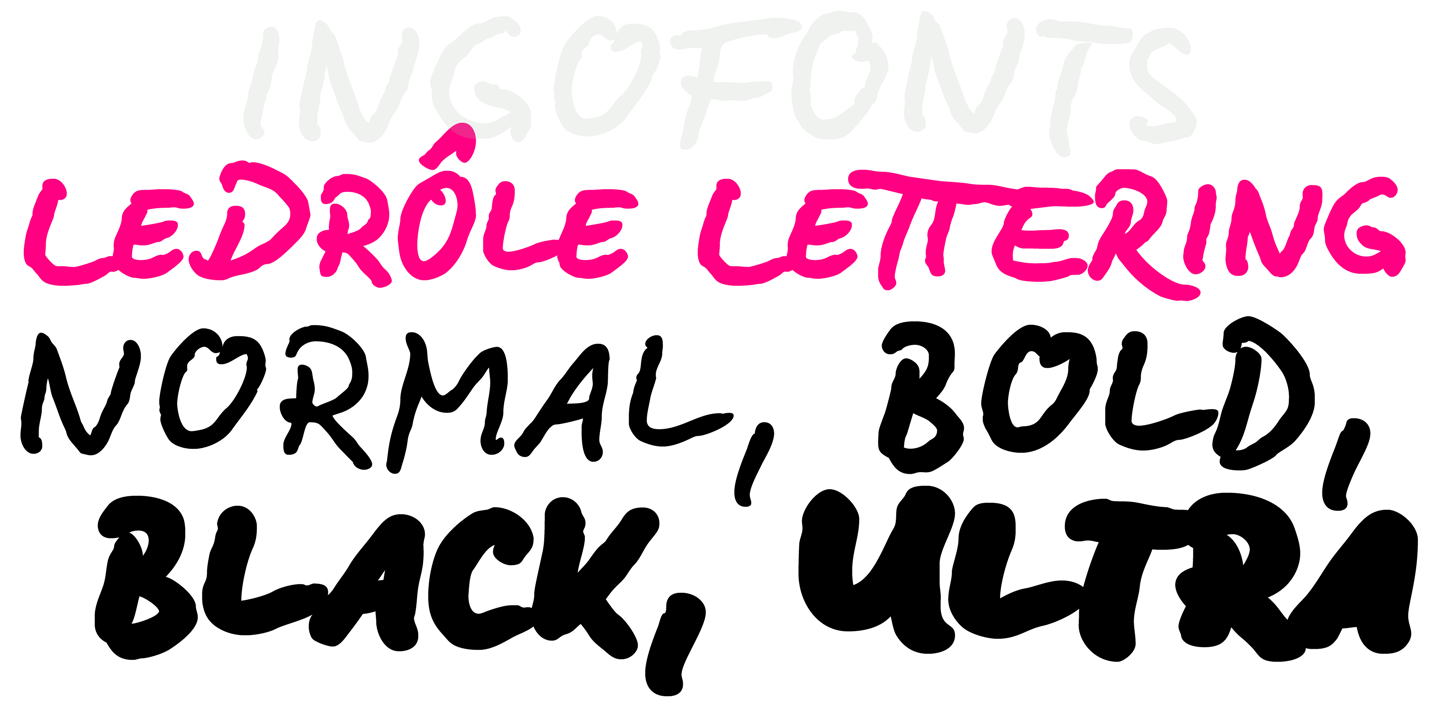 LeDrole Lettering Pro Normal Font preview